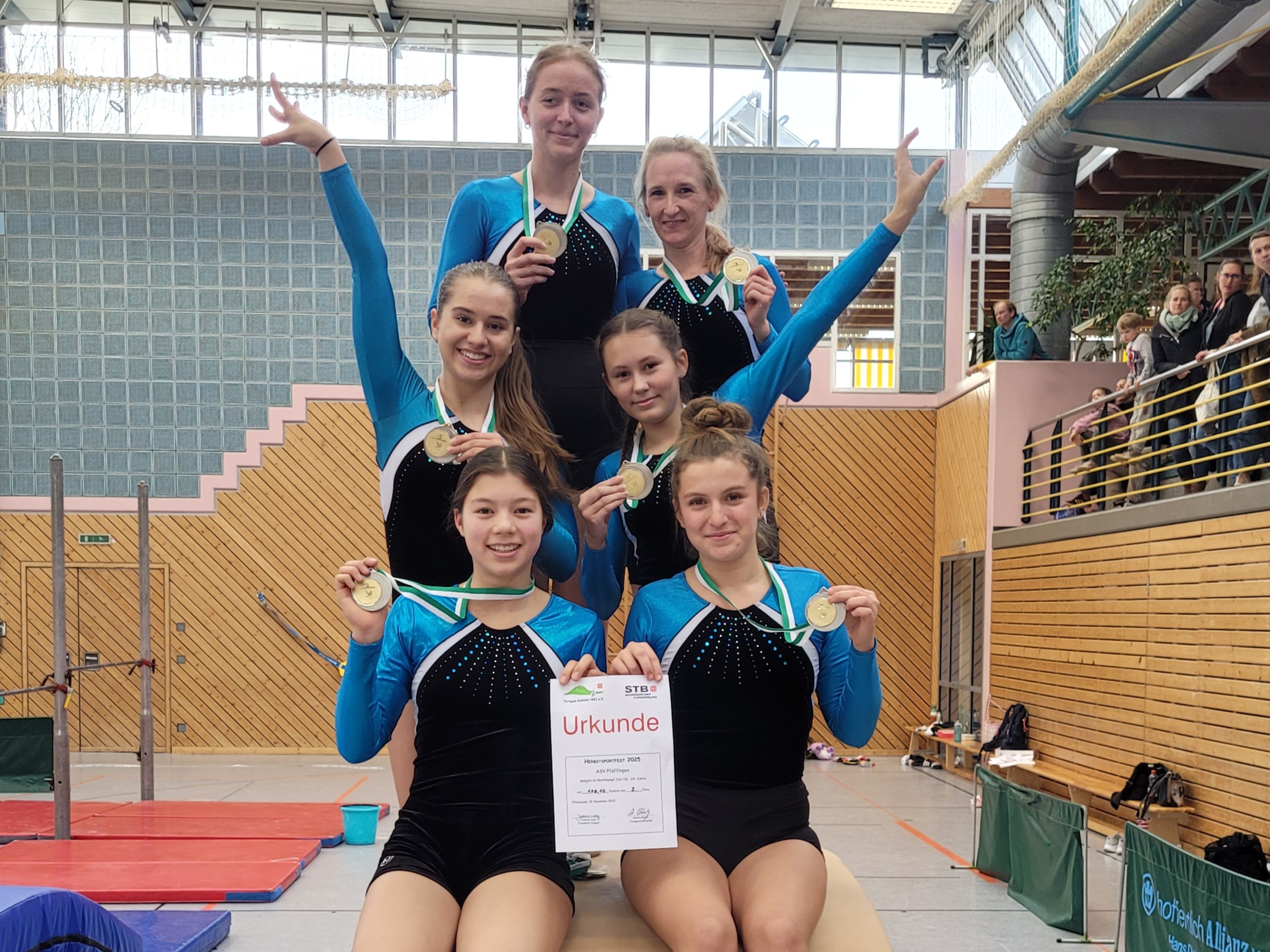 Tolle Platzierungen für die Turnmannschaften des ASV beim Herbstsportfest in Pliezhausen